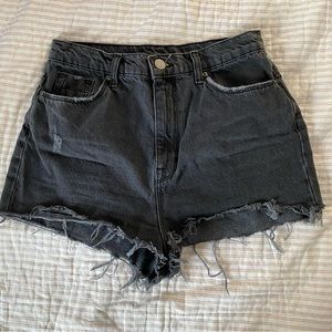 BDG Black High Rise Mom Shorts